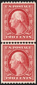 Sale 1202, Lot 2327, 1908-12 Perf 12 Vertical Coils, Double-Line Watermark (Scott 348-351)