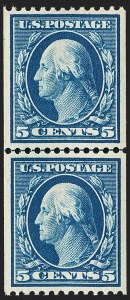 Sale Number 1202, Lot Number 2340, 1908-12 Perf 12 Vertical Coils, Double-Line Watermark (Scott 348-351)
