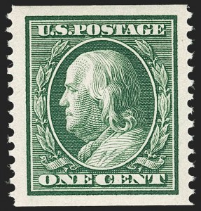 Sale 1202, Lot 2348, 1908-12 Perf 12 Horizontal Coils, Double-Line Watermark (Scott 352-356)