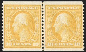 Sale 1202, Lot 2370, 1908-12 Perf 12 Horizontal Coils, Double-Line Watermark (Scott 352-356)