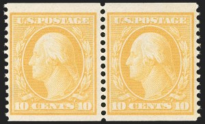 Sale 1202, Lot 2371, 1908-12 Perf 12 Horizontal Coils, Double-Line Watermark (Scott 352-356)