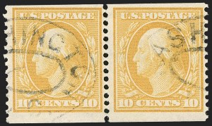 Sale 1202, Lot 2373, 1908-12 Perf 12 Horizontal Coils, Double-Line Watermark (Scott 352-356)