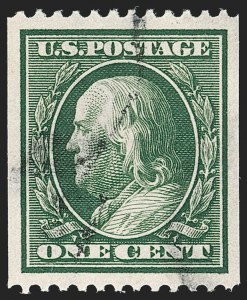 Sale 1202, Lot 2381, 1910 Perf 12 Vertical Coils, Single-Line Watermark (Scott 385-386)