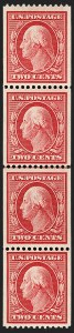Sale 1202, Lot 2382, 1910 Perf 12 Vertical Coils, Single-Line Watermark (Scott 385-386)