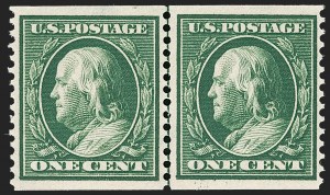 Sale 1202, Lot 2388, 1910-11 Perf 12 Horizontal Coils, Single-Line Watermark (Scott 387-389)