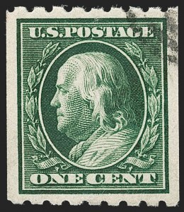 Sale 1202, Lot 2405, 1910 Perf 8.5 Vertical Coils, Single-Line Watermark (Scott 390-391)