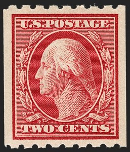 Sale 1202, Lot 2408, 1910 Perf 8.5 Vertical Coils, Single-Line Watermark (Scott 390-391)