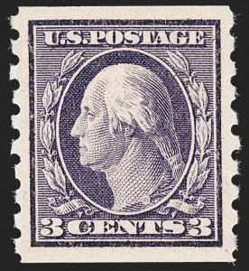 Sale 1202, Lot 2427, 1910-13 Perf 8.5 Horizontal Coils, Single-Line Watermark (Scott 392-396)