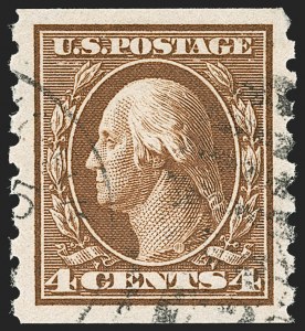 Sale 1202, Lot 2436, 1910-13 Perf 8.5 Horizontal Coils, Single-Line Watermark (Scott 392-396)