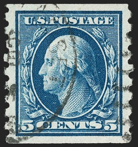 Sale 1202, Lot 2443, 1910-13 Perf 8.5 Horizontal Coils, Single-Line Watermark (Scott 392-396)