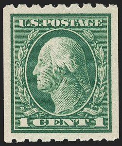 Sale 1202, Lot 2447, 1912 Perf 8.5 Coils, Single-Line Watermark (Scott 410-413)