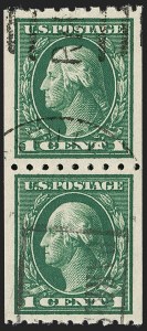 Sale 1202, Lot 2449, 1912 Perf 8.5 Coils, Single-Line Watermark (Scott 410-413)