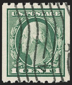 Sale Number 1202, Lot Number 2450, 1912 Perf 8.5 Coils, Single-Line Watermark (Scott 410-413)
