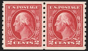 Sale 1202, Lot 2465, 1912 Perf 8.5 Coils, Single-Line Watermark (Scott 410-413)