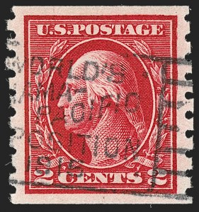 Sale 1202, Lot 2469, 1912 Perf 8.5 Coils, Single-Line Watermark (Scott 410-413)