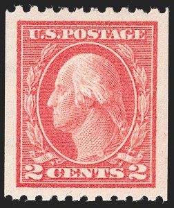 Sale 1202, Lot 2477, 1914 Perf 10 Vertical Coils, Single-Line Watermark (Scott 441-442)