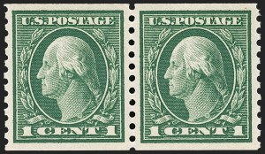 Sale 1202, Lot 2480, 1914 Perf 10 Horizontal Coils, Single-Line Watermark (Scott 443-447)
