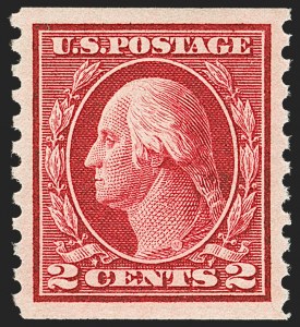 Sale Number 1202, Lot Number 2488, 1914 Perf 10 Horizontal Coils, Single-Line Watermark (Scott 443-447)