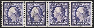 Sale 1202, Lot 2496, 1914 Perf 10 Horizontal Coils, Single-Line Watermark (Scott 443-447)