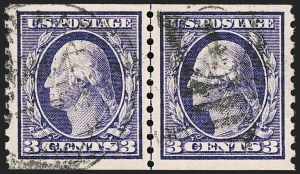 Sale 1202, Lot 2497, 1914 Perf 10 Horizontal Coils, Single-Line Watermark (Scott 443-447)