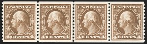 Sale 1202, Lot 2500, 1914 Perf 10 Horizontal Coils, Single-Line Watermark (Scott 443-447)