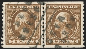 Sale 1202, Lot 2504, 1914 Perf 10 Horizontal Coils, Single-Line Watermark (Scott 443-447)