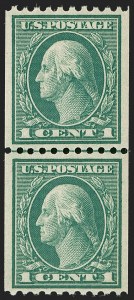 Sale 1202, Lot 2513, 1915 Perf 10 Vertical Rotary Press Coils, Single-Line Watermark (Scott 448-449)