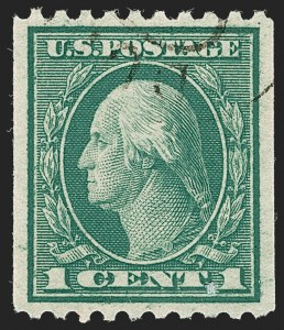 Sale 1202, Lot 2518, 1915 Perf 10 Vertical Rotary Press Coils, Single-Line Watermark (Scott 448-449)