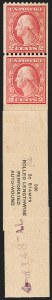 Sale 1202, Lot 2520, 1915 Perf 10 Vertical Rotary Press Coils, Single-Line Watermark (Scott 448-449)