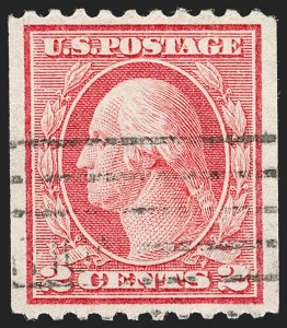 Sale Number 1202, Lot Number 2524, 1915 Perf 10 Vertical Rotary Press Coils, Single-Line Watermark (Scott 448-449) Sale Number 1202, Lot Number 2524, 1915 Perf 10 Vertical Rotary Press Coils, Single-Line Watermark (Scott 448-449)