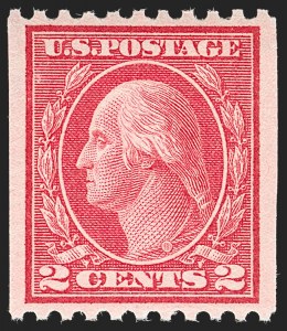 Sale 1202, Lot 2527, 1915 Perf 10 Vertical Rotary Press Coils, Single-Line Watermark (Scott 448-449)