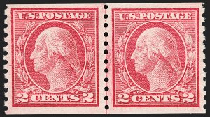 Sale 1202, Lot 2536, 1915 Perf 10 Horizontal Rotary Press Coils, Single-Line Watermark (Scott 450-459)