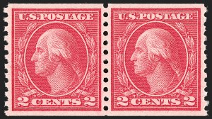 Sale 1202, Lot 2549, 1915 Perf 10 Horizontal Rotary Press Coils, Single-Line Watermark (Scott 450-459)