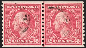 Sale 1202, Lot 2551, 1915 Perf 10 Horizontal Rotary Press Coils, Single-Line Watermark (Scott 450-459)
