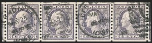 Sale 1202, Lot 2556, 1915 Perf 10 Horizontal Rotary Press Coils, Single-Line Watermark (Scott 450-459)