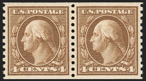 Sale 1202, Lot 2561, 1915 Perf 10 Horizontal Rotary Press Coils, Single-Line Watermark (Scott 450-459)