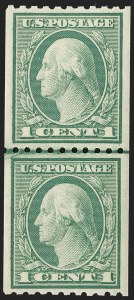 Sale 1202, Lot 2576, 1916-18 Perf 10 Vertical Rotary Press Coils, Unwatermarked (Scott 486-489)