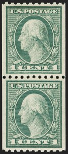 Sale Number 1202, Lot Number 2577, 1916-18 Perf 10 Vertical Rotary Press Coils, Unwatermarked (Scott 486-489) Sale Number 1202, Lot Number 2577, 1916-18 Perf 10 Vertical Rotary Press Coils, Unwatermarked (Scott 486-489)