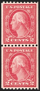 Sale 1202, Lot 2582, 1916-18 Perf 10 Vertical Rotary Press Coils, Unwatermarked (Scott 486-489)