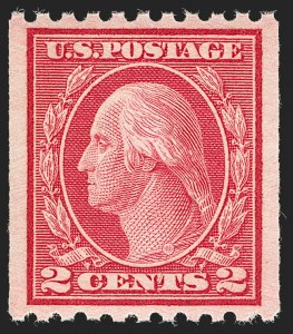 Sale 1202, Lot 2583, 1916-18 Perf 10 Vertical Rotary Press Coils, Unwatermarked (Scott 486-489)