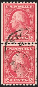 Sale 1202, Lot 2584, 1916-18 Perf 10 Vertical Rotary Press Coils, Unwatermarked (Scott 486-489)