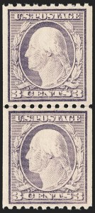 Sale 1202, Lot 2592, 1916-18 Perf 10 Vertical Rotary Press Coils, Unwatermarked (Scott 486-489)