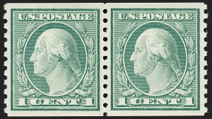 Sale 1202, Lot 2599, 1916-18 Perf 10 Horizontal Rotary Press Coils, Unwatermarked (Scott 490-497)