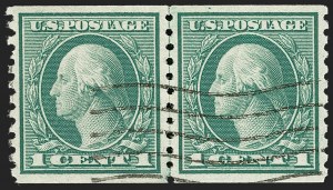 Sale 1202, Lot 2601, 1916-18 Perf 10 Horizontal Rotary Press Coils, Unwatermarked (Scott 490-497)