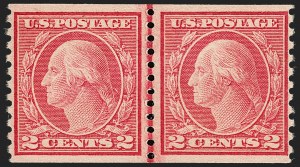 Sale 1202, Lot 2603, 1916-18 Perf 10 Horizontal Rotary Press Coils, Unwatermarked (Scott 490-497)