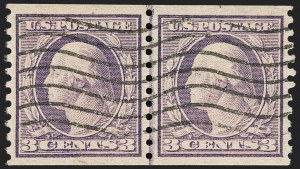 Sale 1202, Lot 2616, 1916-18 Perf 10 Horizontal Rotary Press Coils, Unwatermarked (Scott 490-497)
