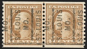 Sale 1202, Lot 2627, 1916-18 Perf 10 Horizontal Rotary Press Coils, Unwatermarked (Scott 490-497)