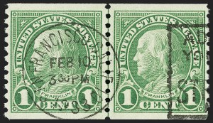 Sale 1202, Lot 2657, 1923-29 Rotary Press Coils (Scott 597-599A)