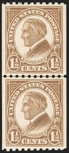 Sale Number 1202, Lot Number 2697, 1923-29 Rotary Press Coils (Scott 600-606a)