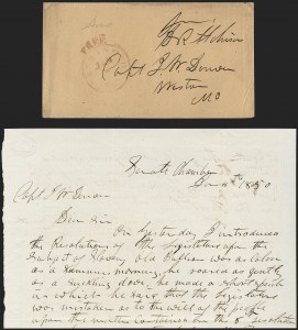 Sale 1205, Lot 2004, Stampless Covers, Colonial thru Free Franks